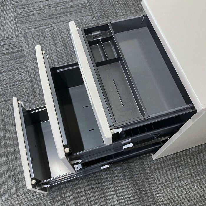 コクヨ BS＋シリーズ 3段脇机 SDE-BSNV73F1N3 W400×D700×H700 ナチュラルグレー 2021年製 中古の画像