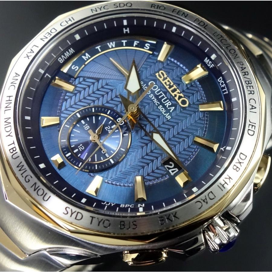SEIKO 腕時計 メンズ SSG020 COUTURA Seiko Coutura Blue Dial Men's Two Tone World Time Watch