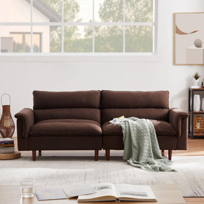 ソファベッド リビングソファ ソファ クッション 3人掛け ゆったり 脚付 リビング モダン ナチュラル 幅2090×奥行850×高さ830mm | URBAN（家具、インテリア）