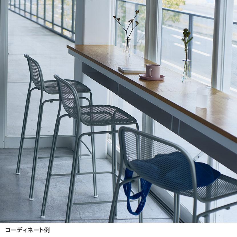 アダル ADAL ヴィラ カウンターチェア ハイチェア ダイニング スタッキング可能 屋外 アウトドア ガーデンチェア スチール製 幅550×奥行520×高さ1010mm_2