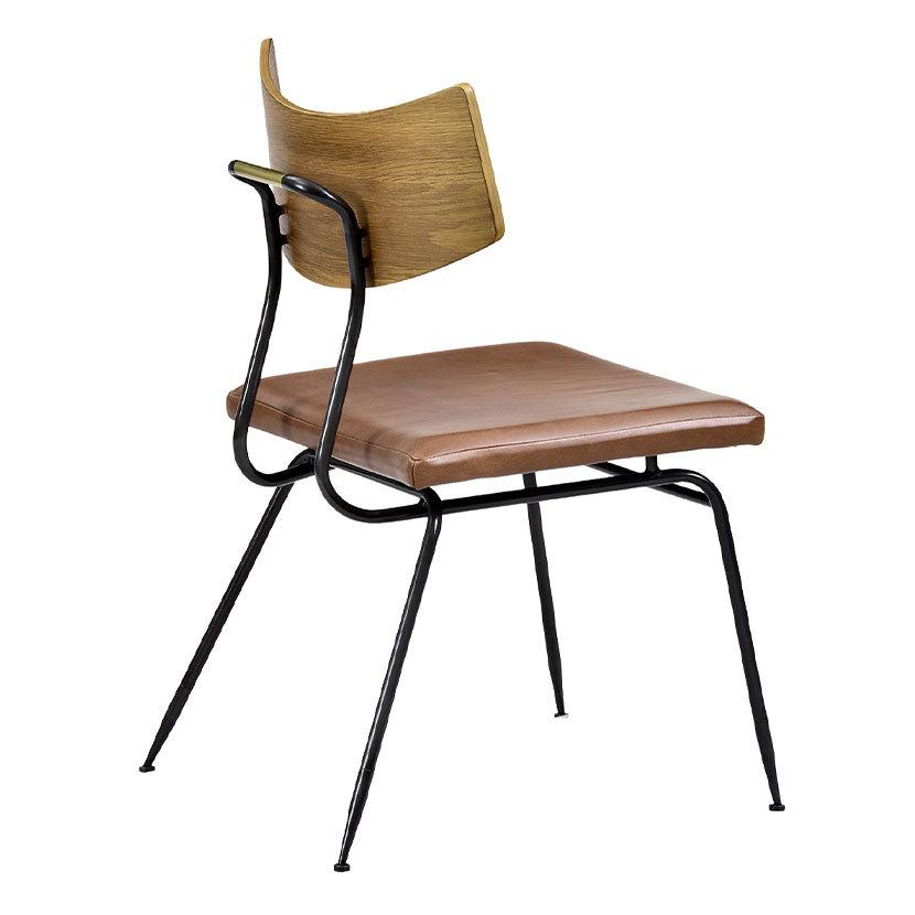 SQUARE ROOTS SOLI CHAIR / SMOKED OAK BR LEATHER ダイニングチェア レザー ブラウン 幅480×奥行530×高さ780mm｜officecom｜02