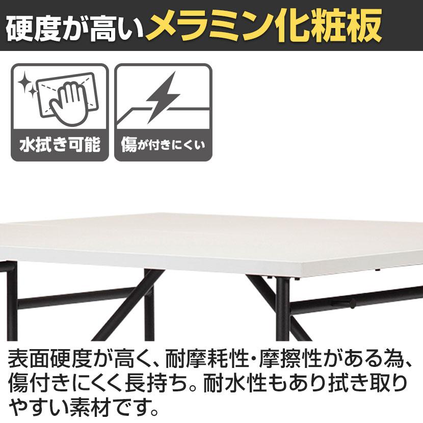 在庫処分特価 Work Plus キャスター付きデスク 幕板付き BW SWALLOW DESK 幅1200×奥行1200×720mm_12