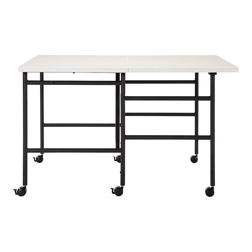 在庫処分特価 Work Plus キャスター付きデスク 幕板付き BW SWALLOW DESK 幅1200×奥行1200×720mm_2