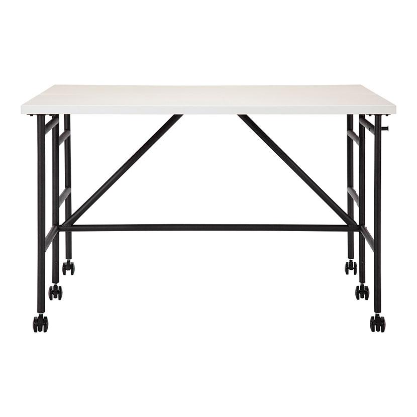 在庫処分特価 Work Plus キャスター付きデスク 幕板付き BW SWALLOW DESK 幅1200×奥行1200×720mm_3