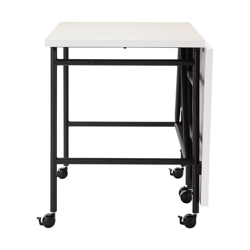 在庫処分特価 Work Plus キャスター付きデスク 幕板付き BW SWALLOW DESK 幅1200×奥行1200×720mm_4