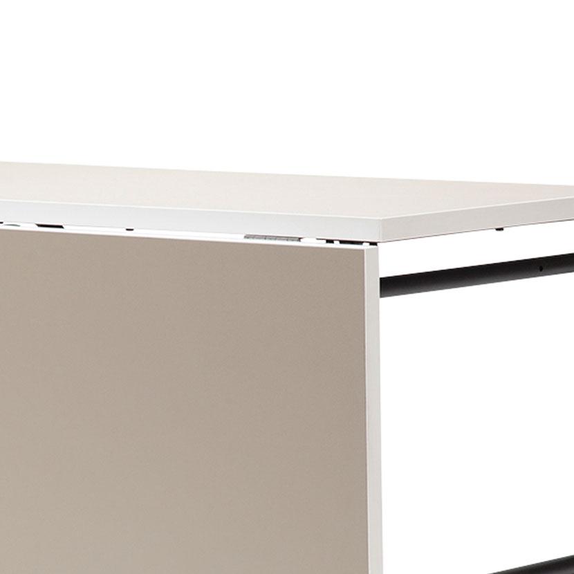 在庫処分特価 Work Plus キャスター付きデスク 幕板付き BW SWALLOW DESK 幅1200×奥行1200×720mm_6