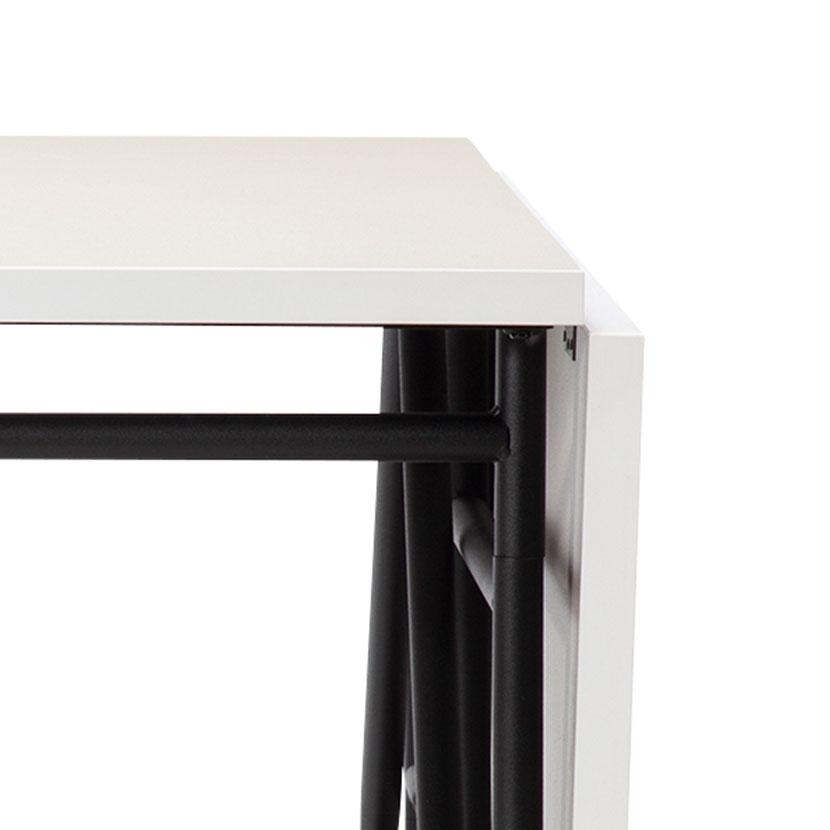 在庫処分特価 Work Plus キャスター付きデスク 幕板付き BW SWALLOW DESK 幅1200×奥行1200×720mm_7