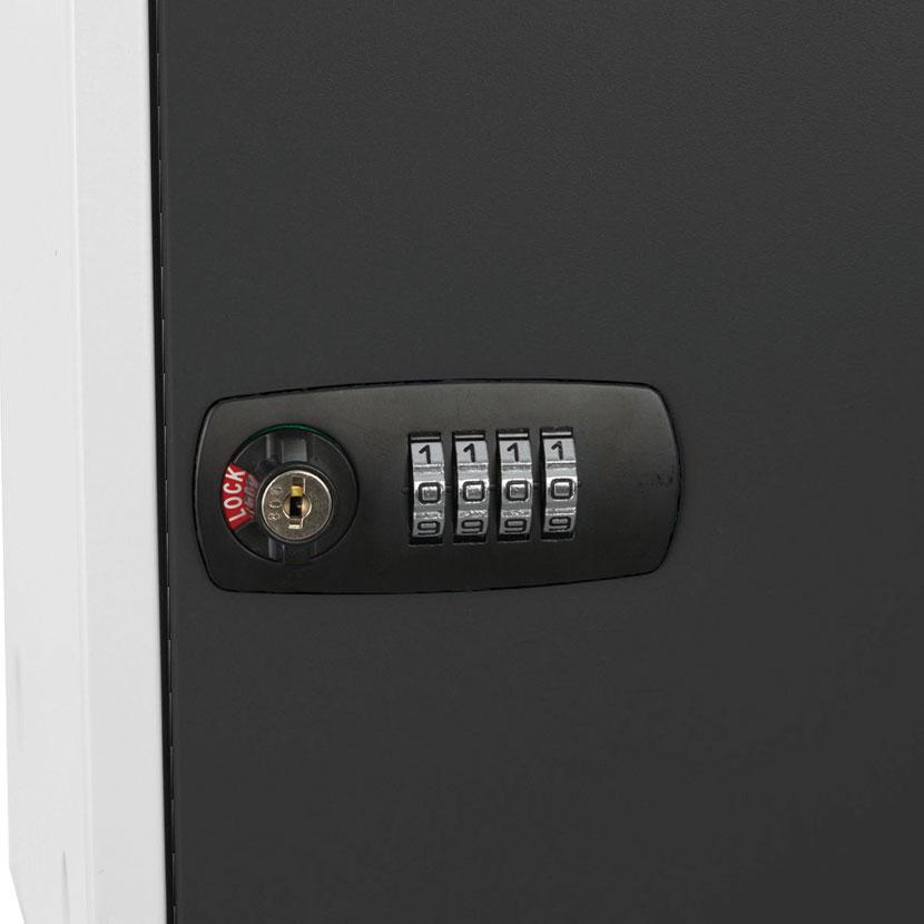 Asmix アスカ 組立式収納ボックス スチールロッカー 4桁ダイヤル
