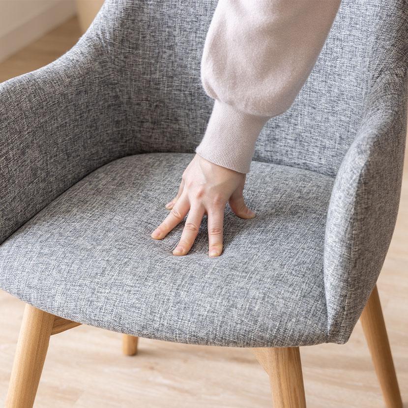 東谷 ダイニングチェア 回転チェア 肘付きチェア ナチュラル脚 木製