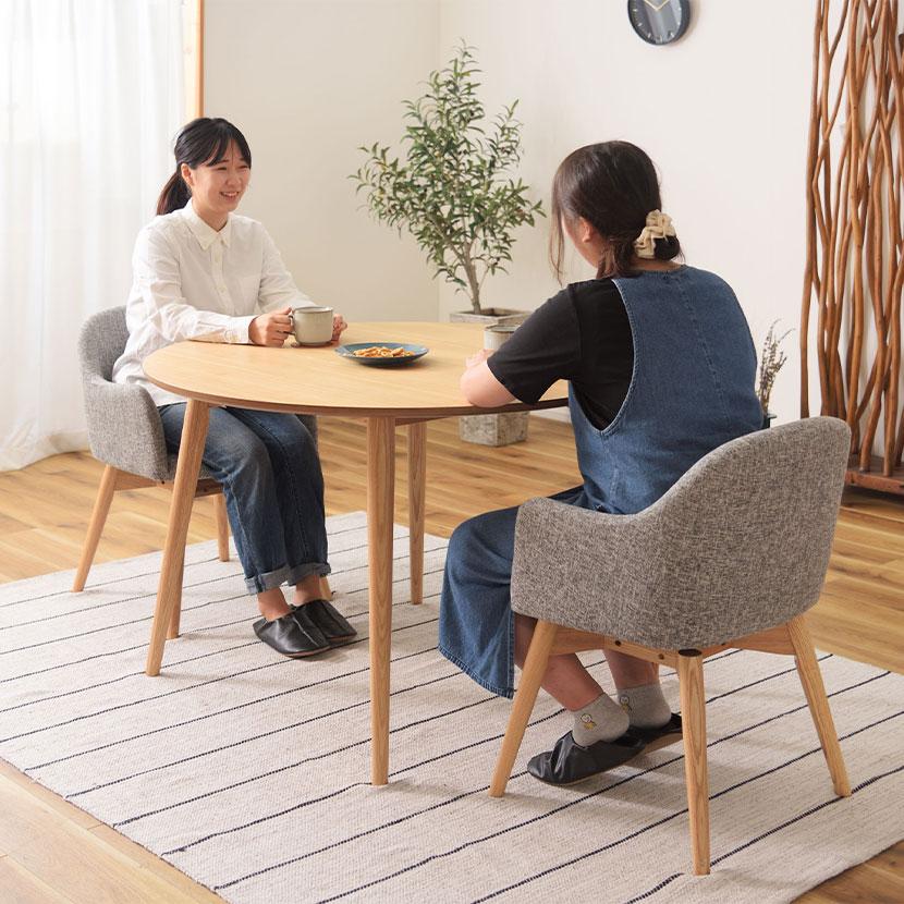 東谷 2〜4人用 ダイニングテーブル 円形 テーブル 天然木 木脚 食卓