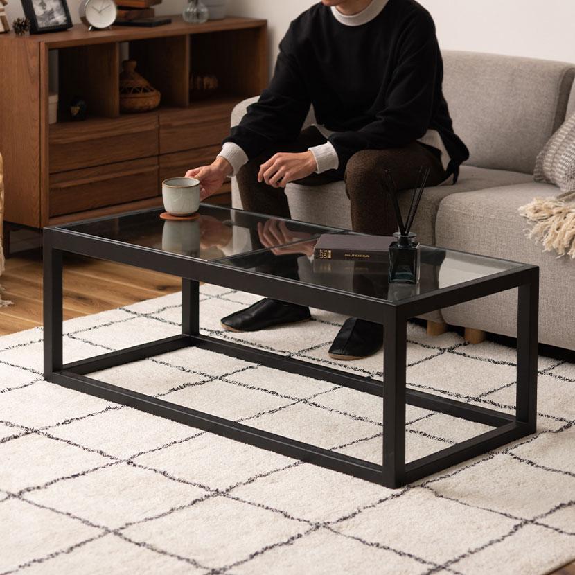 東谷 ガラステーブル ローテーブル センターテーブル 強化ガラス