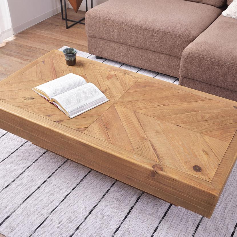 東谷 リビングテーブル 天然木 古材 センターテーブル WE-885