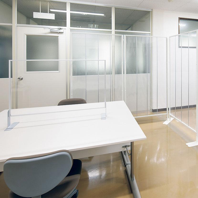 飛沫防止 卓上パーテーション 窓付きタイプ 飛沫防止パーティション 飛沫ガードパネル 感染対策 感染予防 飛沫防止パネル 幅900×奥行200×高さ700mm | ベルク | 02