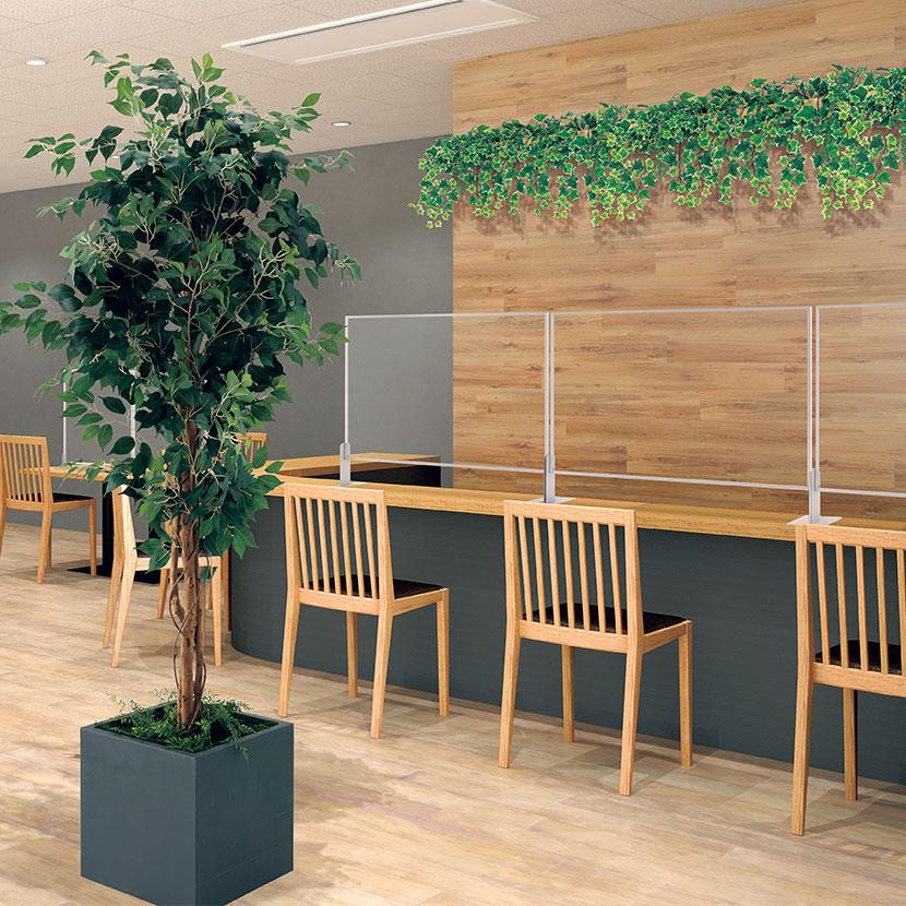 飛沫防止 卓上パーテーション 窓付きタイプ 飛沫防止パーティション 飛沫ガードパネル 感染対策 感染予防 飛沫防止パネル 幅900×奥行200×高さ700mm | ベルク | 04