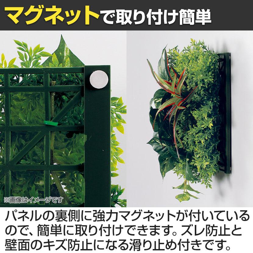 ベルク フェイクグリーン ウォールグリーン マグネットグリーン マットパネルタイプ50角 人工 造花 GR1250 幅560×奥行150×高さ560mmの画像