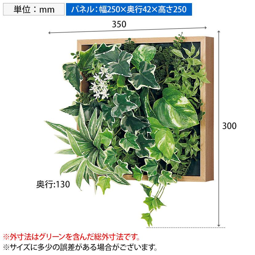 ベルク フェイクグリーン ウォールグリーン マグネットグリーン 木枠フレームタイプ 25角 人工 造花 GR1252 幅300×奥行130×高さ350mm_11