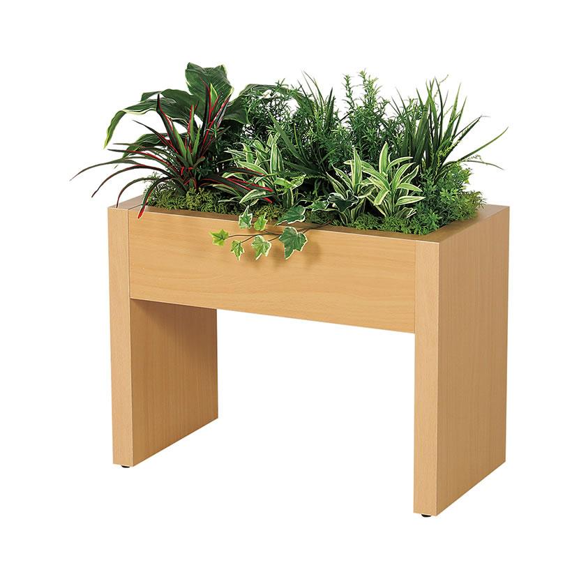 ベルク フェイクグリーン 観葉植物 人工 ボックスパーテーション GR2212 幅600×奥行400×高さ670mm 国産 | ベルク
