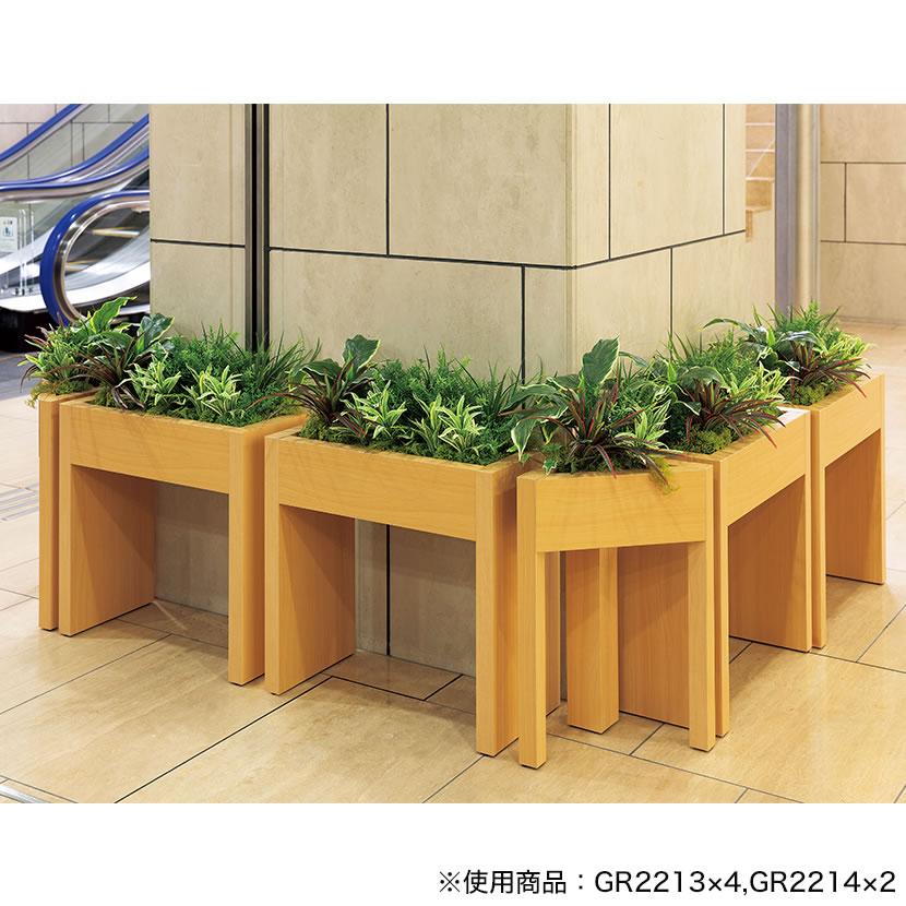 ベルク フェイクグリーン 観葉植物 人工 ボックスパーテーション GR2219 幅600×奥行300×高さ1150mm 国産 | ベルク | 04