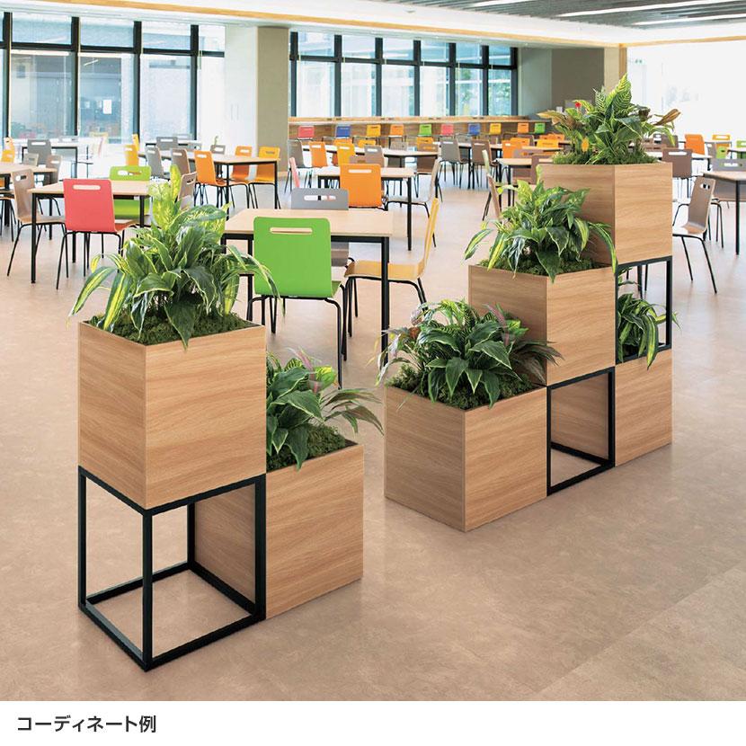 ベルク フェイクグリーン グリーンスタンド スタッキングプランター BOXプランター ナチュラル 人工 造花 GR2549 幅500×奥行500×高さ700mm | ベルク | 01