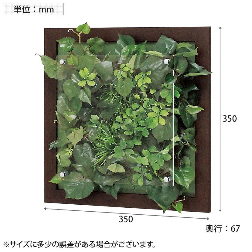 ベルク ウォールグリーン グリーンパネル フェイクグリーン 壁掛け 木目フレーム 人工 造花 GR3341 幅350×奥行67×高さ350mm | ベルク | 04