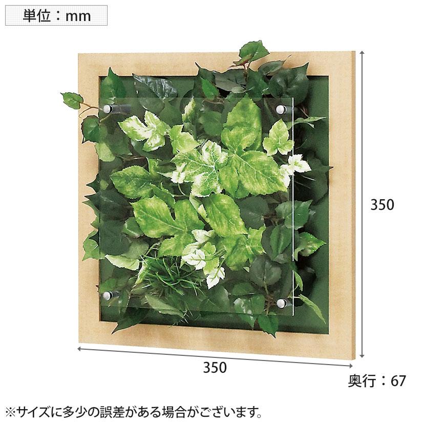 ベルク ウォールグリーン グリーンパネル フェイクグリーン 壁掛け 木目フレーム 人工 造花 GR3344 幅350×奥行67×高さ350mm | ベルク | 04