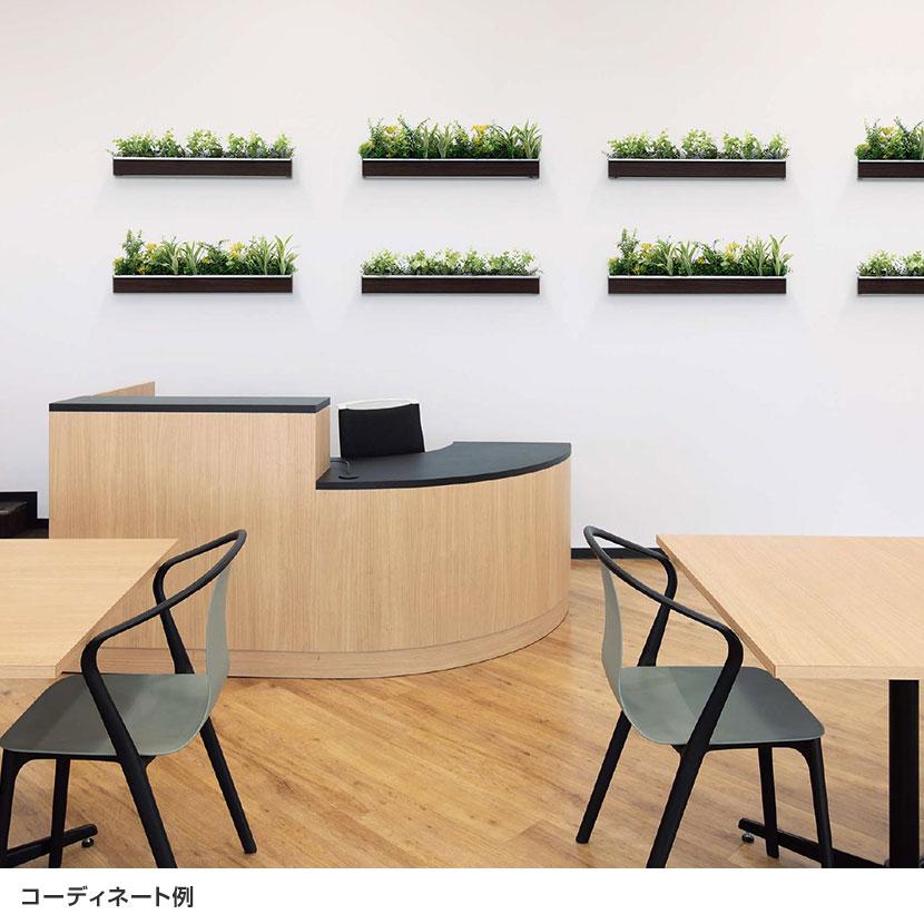 ベルク ウォールグリーン フェイクグリーン 壁掛け 卓上ポット ラインタイプ セピア 人工 造花 GR4342 幅610×奥行200×高さ200mm | ベルク | 02