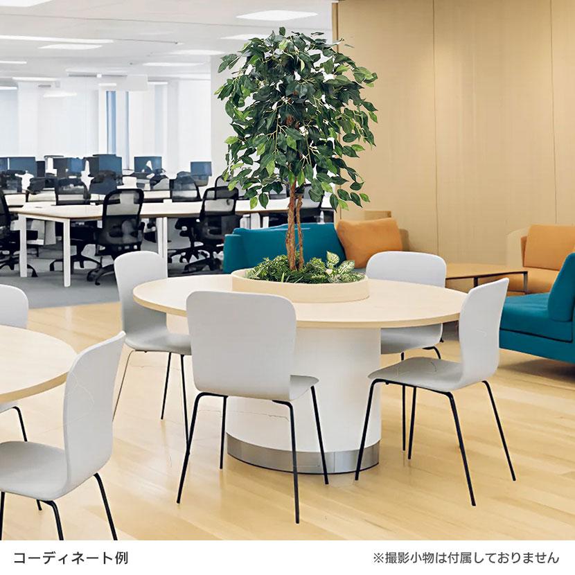 ベルク 土台パネル 450丸型 フィカスベンジャミン 国産 プランター テーブル樹木 人工観葉植物 フェイクグリーン GR5135 直径800×高さ1200mm オフィス 休憩室 |  | 02