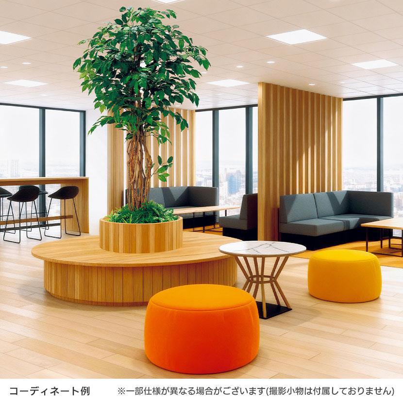 ベルク 土台パネル 450丸型 フィカスベンジャミン 国産 プランター テーブル樹木 人工観葉植物 フェイクグリーン GR5135 直径800×高さ1200mm オフィス 休憩室 |  | 03