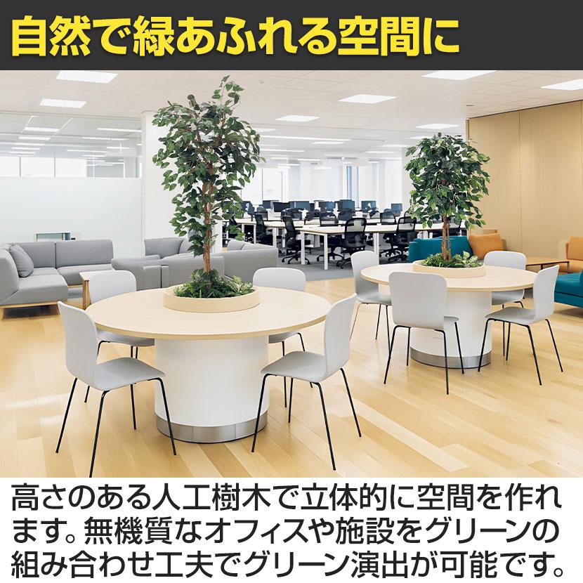 ベルク 土台パネル 450丸型 フィカスベンジャミン 国産 プランター テーブル樹木 人工観葉植物 フェイクグリーン GR5135 直径800×高さ1200mm オフィス 休憩室 |  | 07