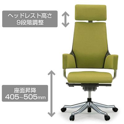 MERRYFAIR DELPHI 2/メリーフェアー デルフィ 高機能オフィスチェア ファブリック ハイタイプ 肘付き | 関家具 | 08