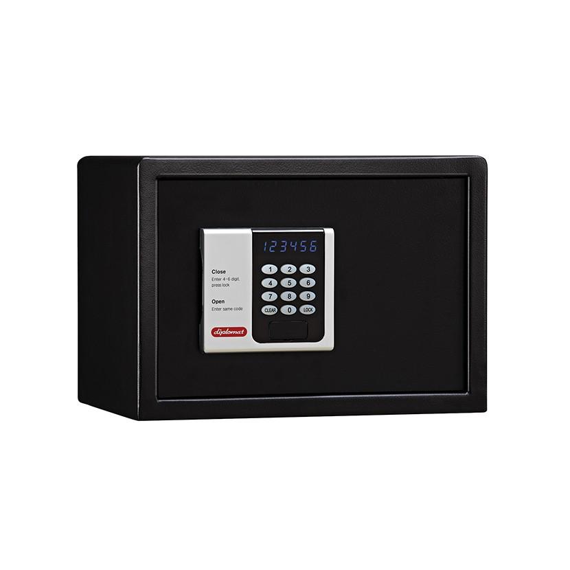diplomat 貴重品保管庫 ホテルセーフ ブラック H25CS7021 ディプロマット ホテル用金庫 ブラック A4サイズ : オフィス家具通販の