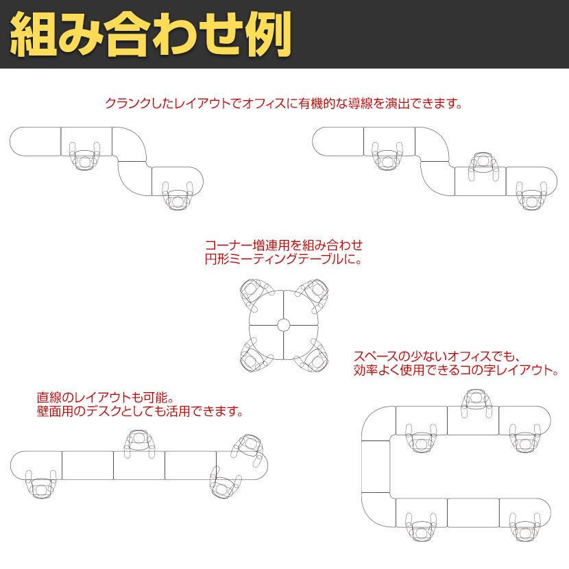 追加/増設用 DORIX プレモア Dスタイルテーブル 増連セット ミーティングテーブル 幅900×奥行500×高さ720mmの画像