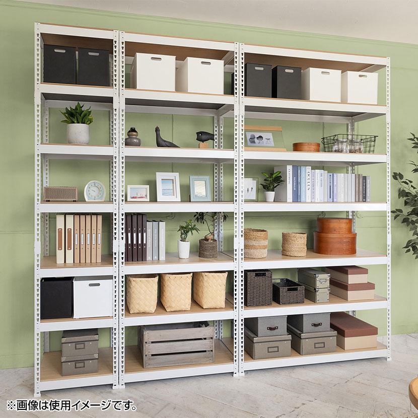 メタル&ウッドラック シェルフ5段 総耐荷重150kg(棚板1枚あたり30kg