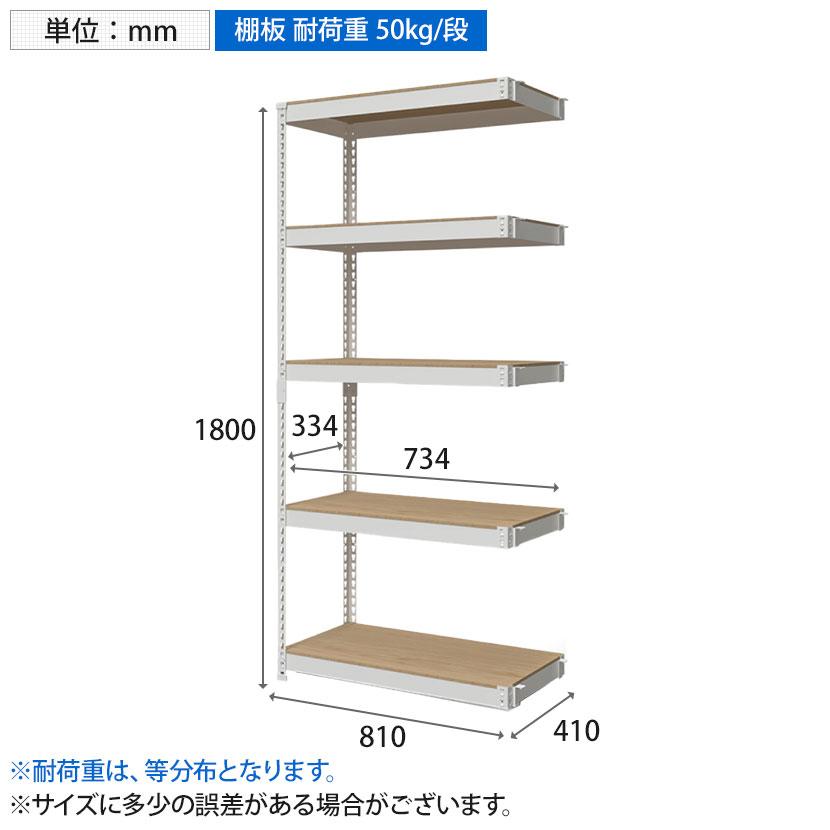 追加/増設用 メタル&ウッドラック コーナー連結タイプ シェルフ5段