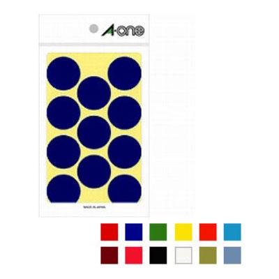 カラーラベル 丸型 直径30mm 1袋154片入 金・銀は88片 エーワン/EC-07030 | 