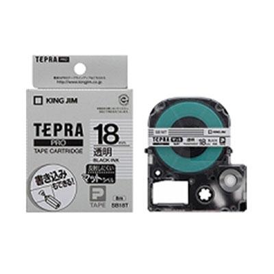 キングジム テプラPRO マット透明 テープカートリッジ 文字色 黒 18mm・24mm幅 | テプラ