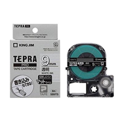 キングジム テプラPRO マット透明 テープカートリッジ 文字色 白 9mm・12mm幅 | テプラ