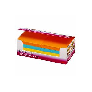 ポストイット ふせん 付箋 5色 ノート 75×75mm 1箱900枚 強粘着エコノパック まとめ買い スリーエム/EC-6541SS | 3M