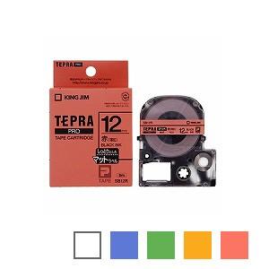 テプラ PROテープカートリッジ マットラベル 文字色：黒 幅12mm ラベル8m巻 1個 キングジム EC-SB12 | テプラ