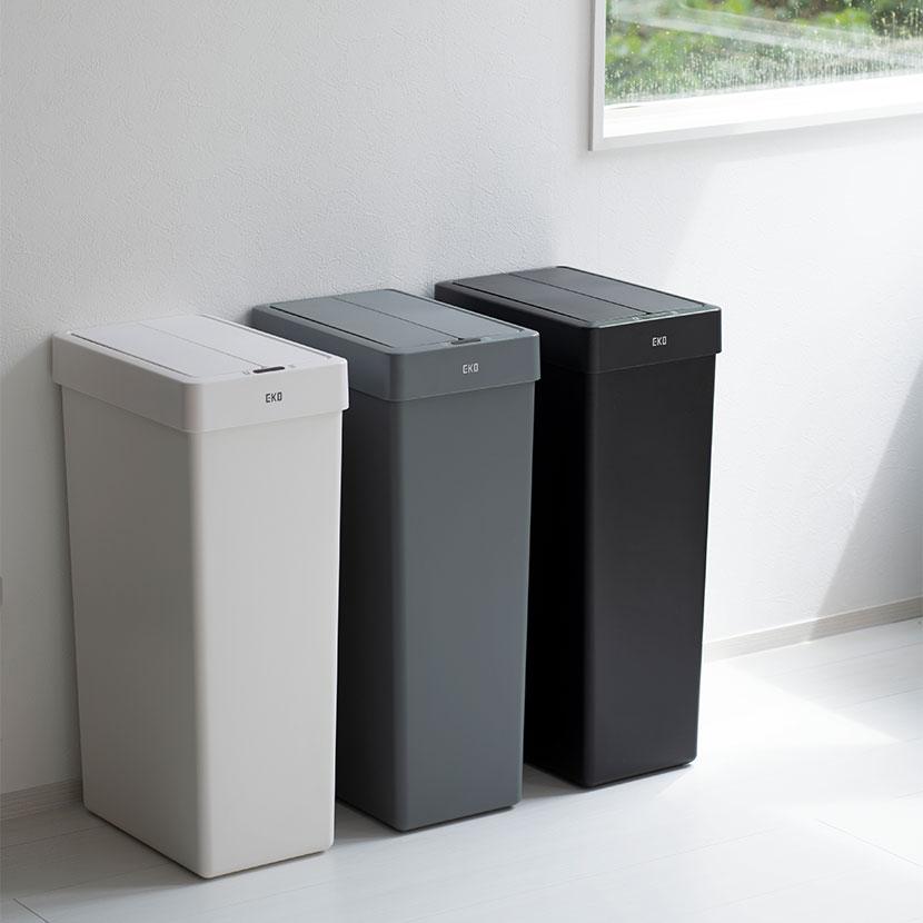 EKO ゴミ箱 30L ダストボックス エックスウィングライトセンサービン スリムタイプ 両開き センサー感知 オート開閉 乾電池仕様 EK6277_2