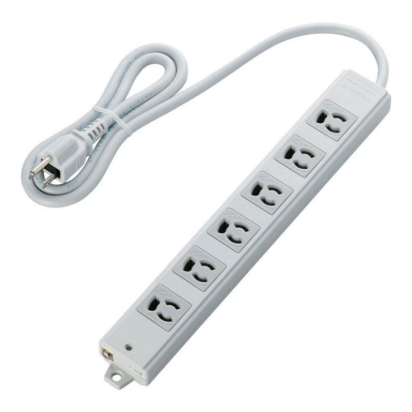 エレコム 工事・物件に最適な3ピン 熱に強い 抜け止め マグネット付 電源タップ 6個口 3m ホワイト白 ELECOM ELECOM（エレコム） 工事・物件に最適な3ピン 熱に強い 抜け止め