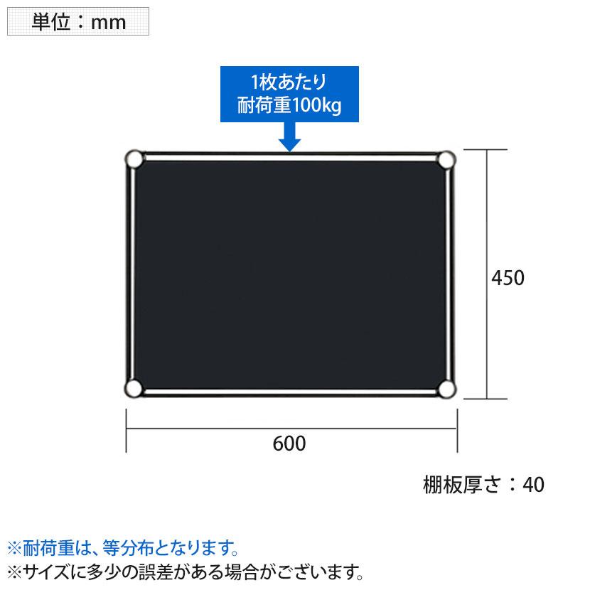 エレクター(ERECTA) フラットシェルフ 棚板・フレーム1枚 スチールラック ワイヤーシェルフ 収納棚 幅600×奥行450mm B1824F オフィス 病院 倉庫 |  | 03