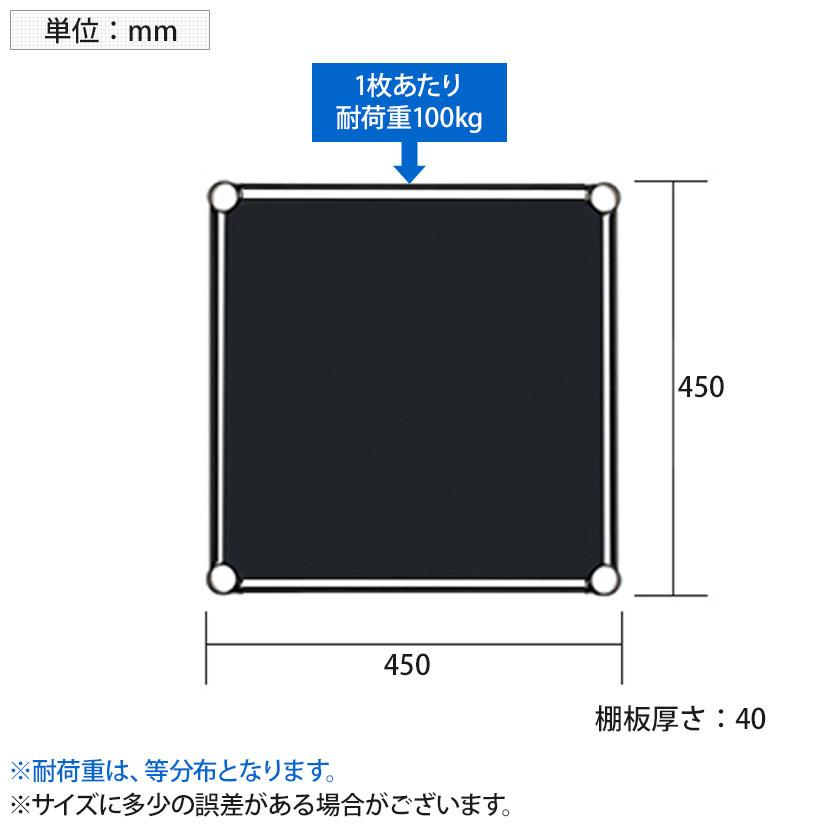 エレクター(ERECTA) フラットシェルフ 棚板・フレーム1枚 スチールラック ワイヤーシェルフ 収納棚 幅450×奥行450mm B1818F オフィス 病院 倉庫 |  | 03