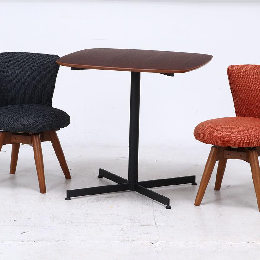 センターテーブル カフェ風 ブラウン 木製天板 幅750×奥行750×高さ720mm | 不二貿易 | 03