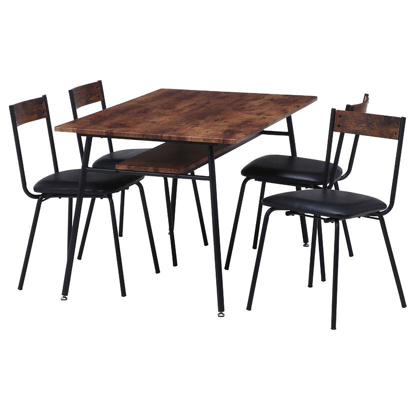 ダイニングテーブル ナビア ブルックリンスタイル カフェ風 おしゃれ 木製天板 幅1200×奥行750×高さ700mm | 不二貿易 | 01