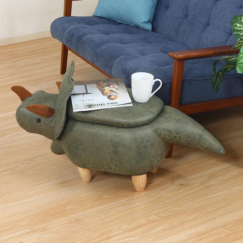 1人用 アニマルスツール収納付き ダイナソー グリーン テーブル・チェア | 不二貿易 | 03