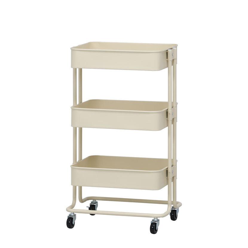 キッチンワゴン バスケット3段 キッチン収納・キッチンワゴン | 不二貿易