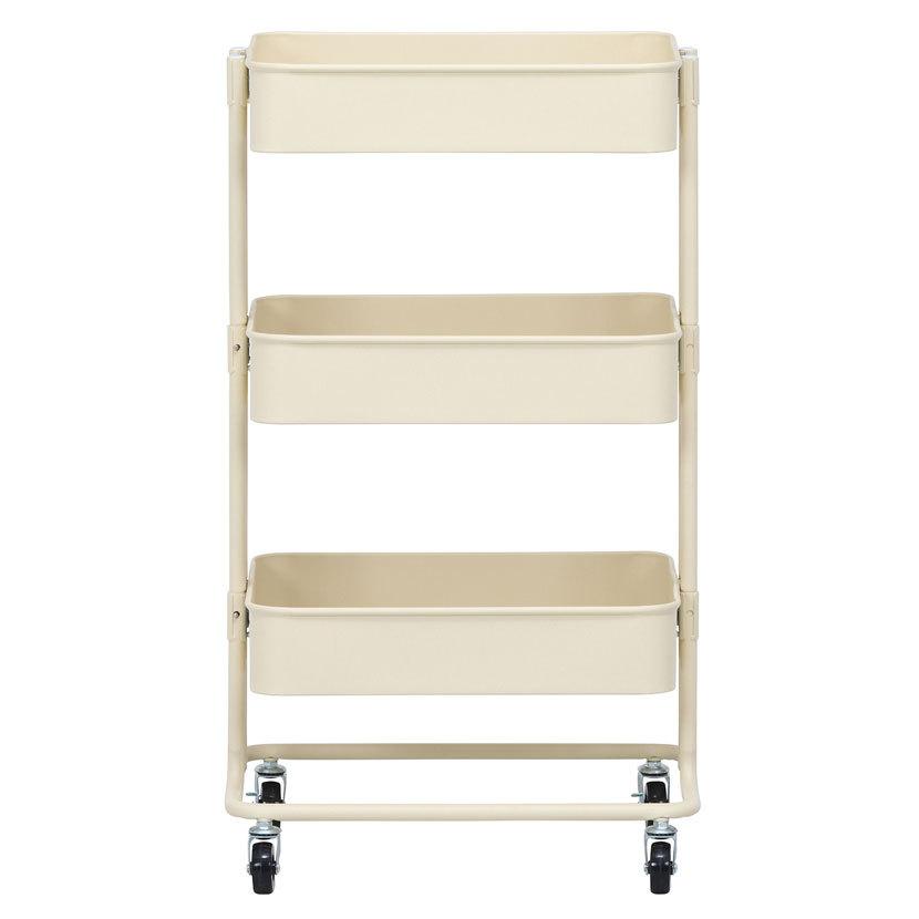 キッチンワゴン バスケット3段 キッチン収納・キッチンワゴン | 不二貿易 | 02