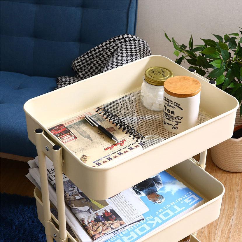 キッチンワゴン バスケット3段 キッチン収納・キッチンワゴン | 不二貿易 | 03