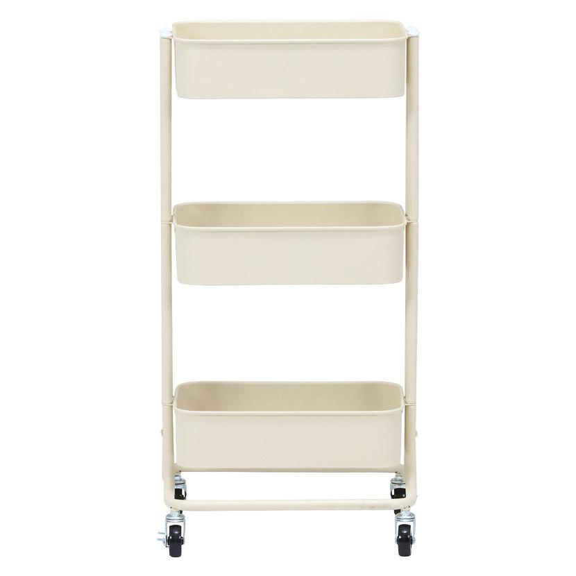 キッチンワゴン バスケット3段 スリム キッチン収納・キッチンワゴン | 不二貿易 | 02